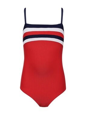 Beach Riot Little Jessa One Piece Red White & Blue Color Block Size 2 NWT BABY